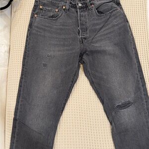 Levi's Women's Black Distressed Jeans